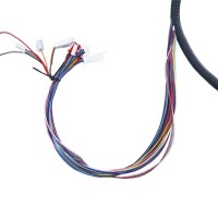 There are no connectors inside the wiring harness