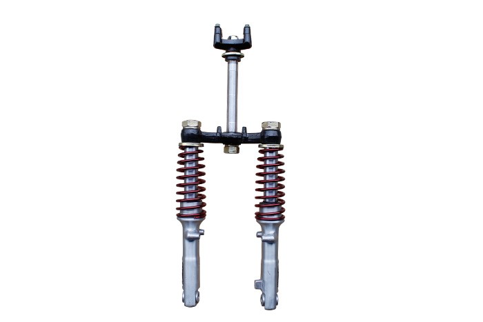 Closed external spring shock absorption