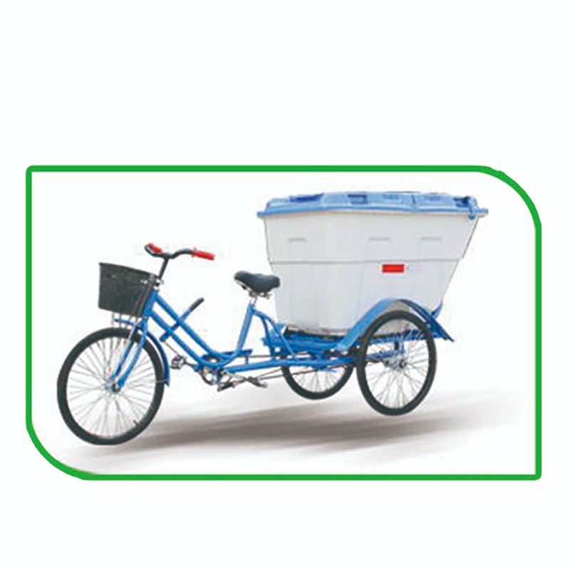 Pedal tricycle cleaning vehicle (500L plastic bucket)