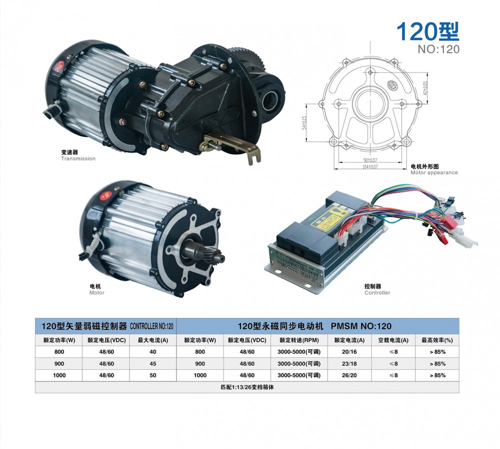 120 type vector weak magnetic controller