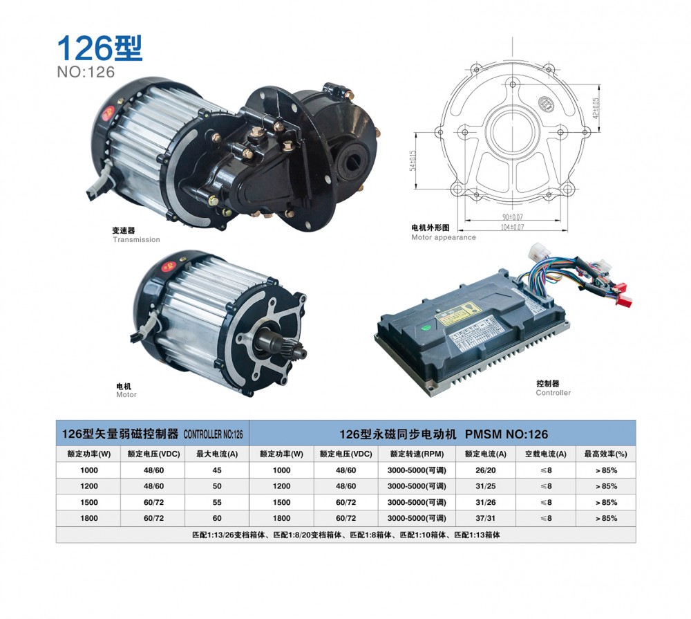 126 type vector weak magnetic controller