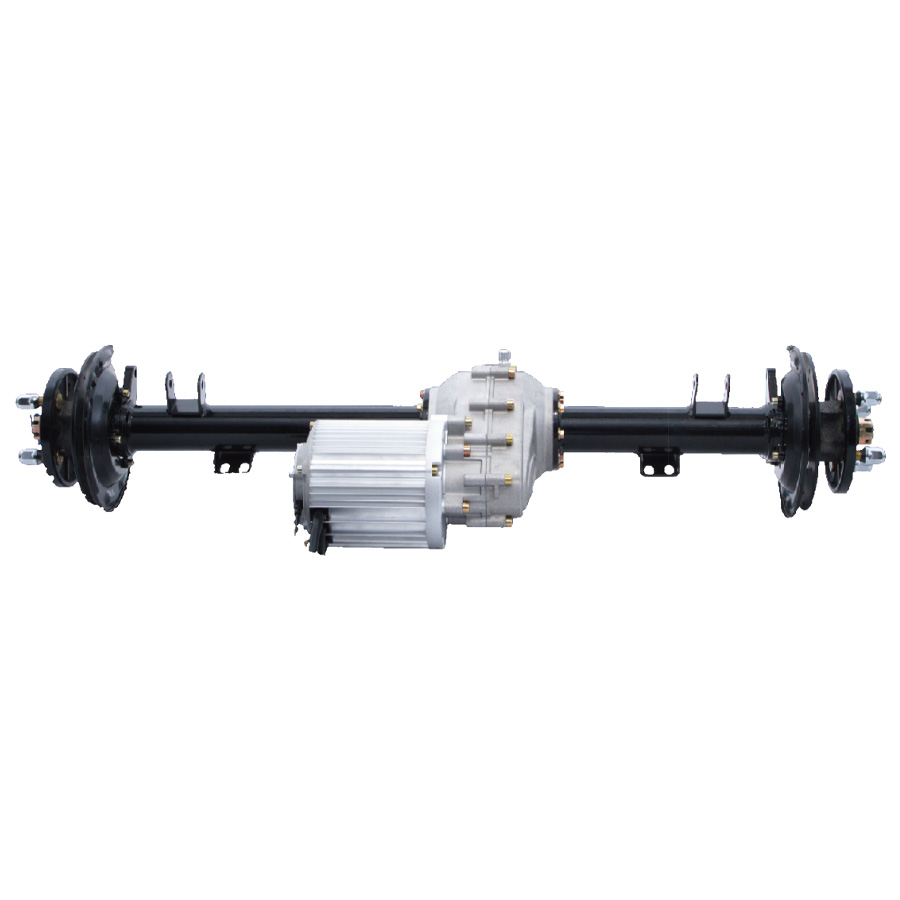 Split high-power disc brake rear axle