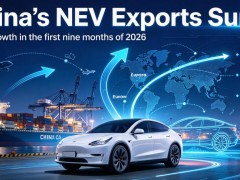 China’s NEV exports surge 130% in the first nine months of 2026